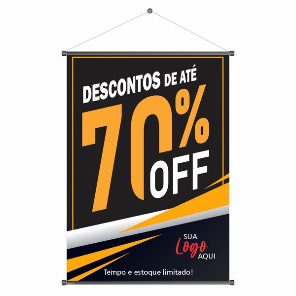 Banner Descontos de até 70% OFF 