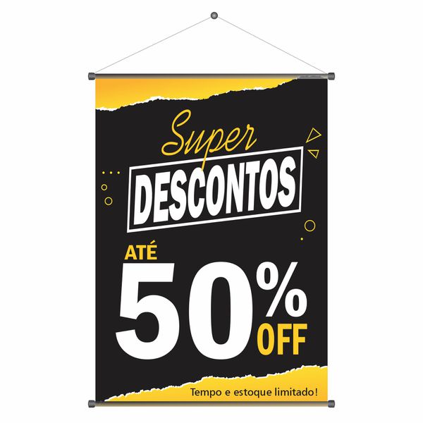 Banner Super Descontos até 50% OFF - BNF-17 - KRadesivos 