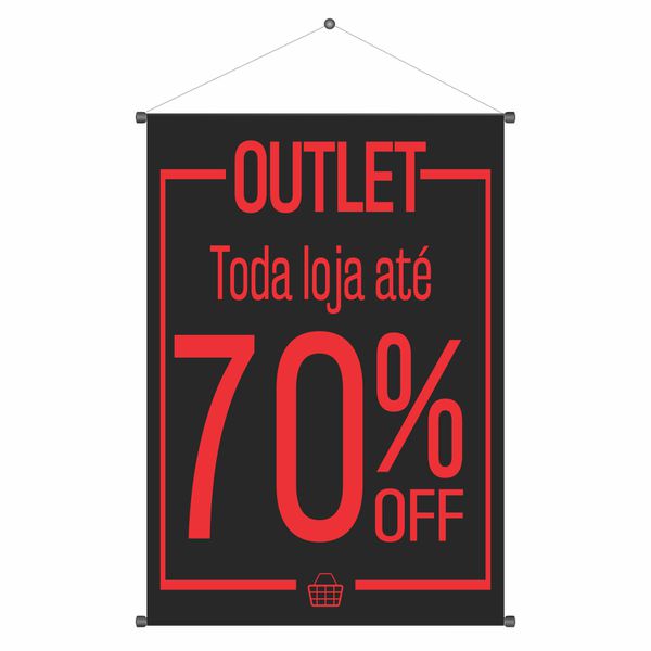 Banner OUTLET toda a loja até 70% off - BNF-24 - KRadesivos 