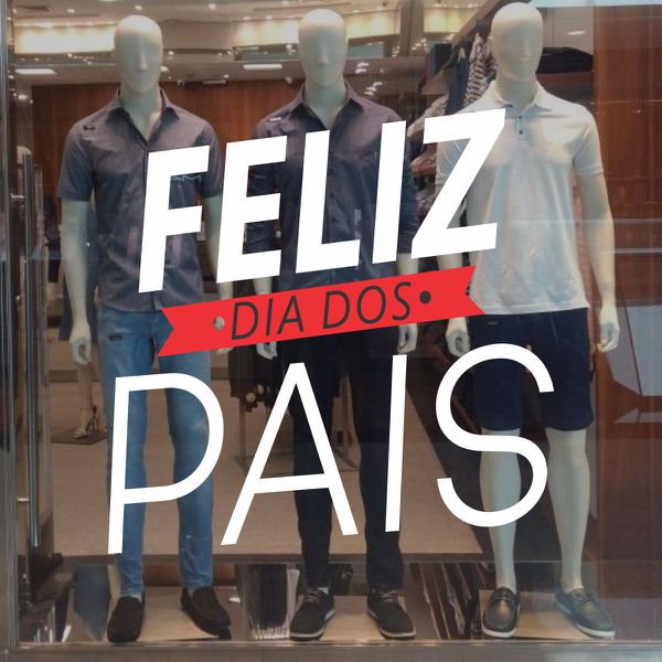 Adesivo Para Vitrine Dia dos Pais - ADV-013 - KRadesivos 
