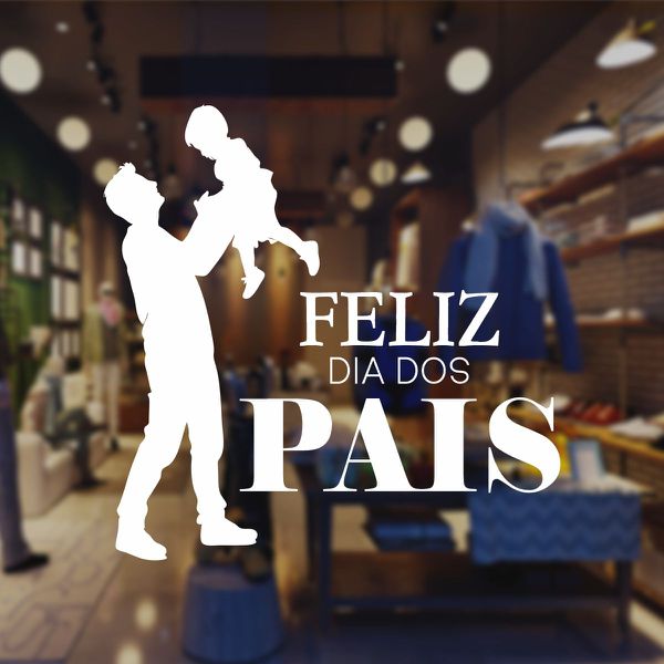 Adesivo Para Vitrine Dia dos Pais - ADV-023 - KRadesivos 