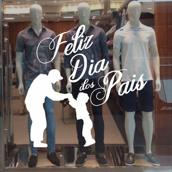 Adesivo Para Vitrine Dia dos Pais - ADV-028 - KRadesivos 
