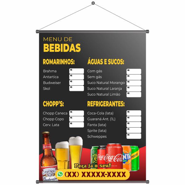 Banner Menu de Bebidas