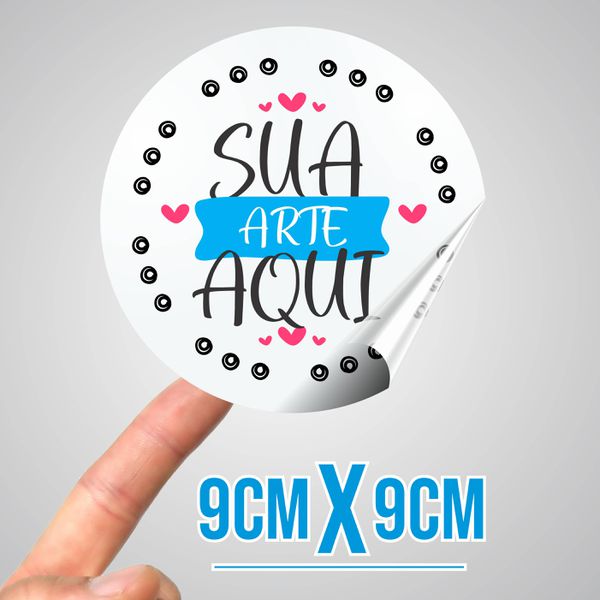 Etiqueta Adesiva com sua arte 9cmx9cm - EACSA9 - KRadesivos 