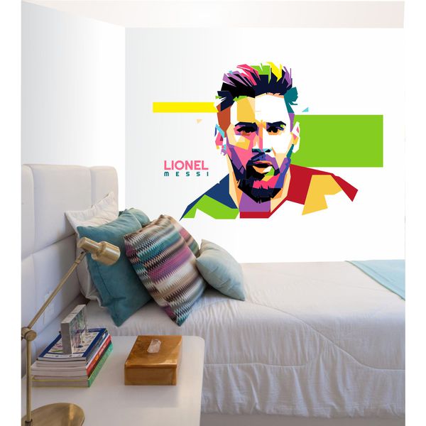 Adesivo Parede Decorativo LIONEL MESSI - APLM-03 - KRadesivos 