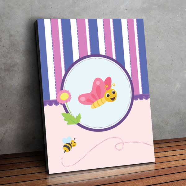 Placa MDF Decorativo Tema Borboleta - MDF-C26 - KRadesivos 
