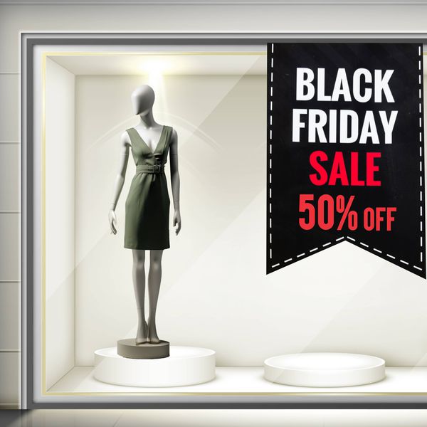 Adesivo para Vitrine Black friday Sale 50 % OFF - ... - KRadesivos 