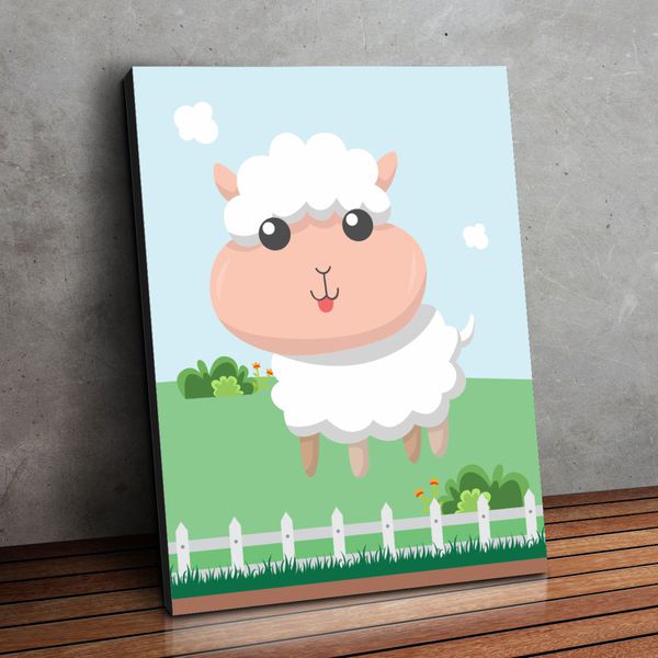 Placa MDF Decorativo Tema Fazendinha Ovelha - MDF-... - KRadesivos 