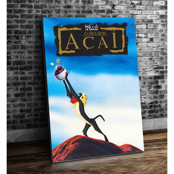Placa MDF Decorativo Tema Açaí - PDQ-AÇ29 - KRadesivos 