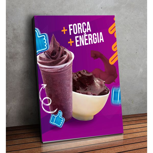 Placa MDF Decorativo Tema Açaí - PDQ-AÇ34 - KRadesivos 