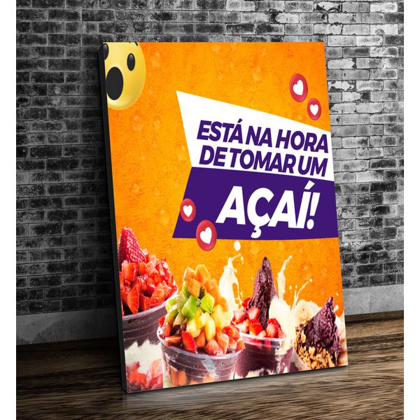 Placa MDF Decorativo Tema Açaí - PDQ-AÇ38 - KRadesivos 