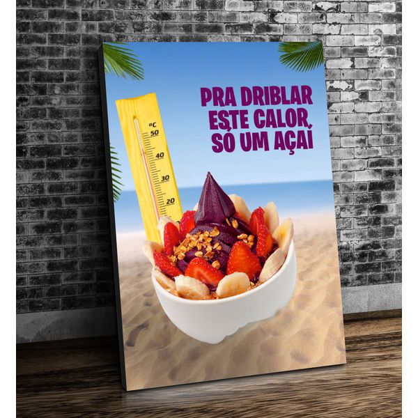 Placa MDF Decorativo Tema Açaí - PDQ-AÇ41 - KRadesivos 