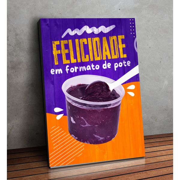 Placa MDF Decorativo Tema Açaí - PDQ-AÇ47 - KRadesivos 
