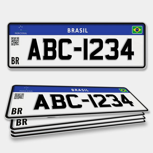 Placa mercosul Personalize com o nome do seu carro, uma mensagem especial ou outra informação