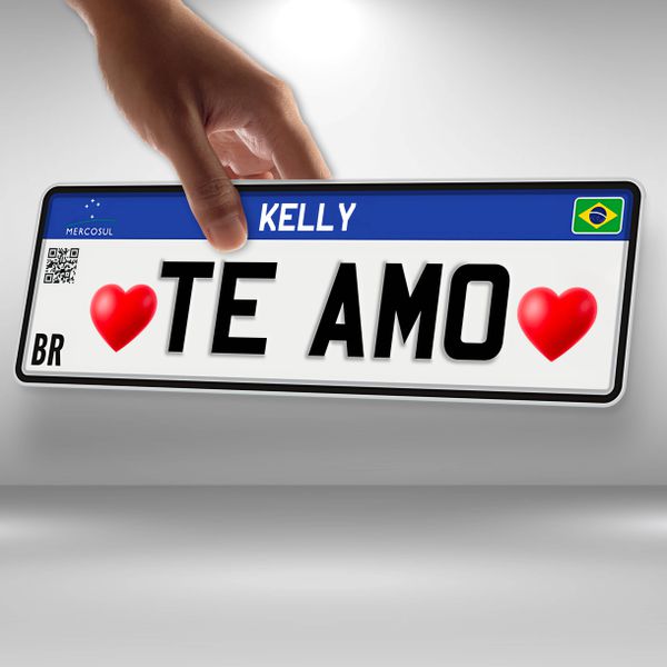 Placa mercosul personalizada mod.1 - PMP01 - KRadesivos 