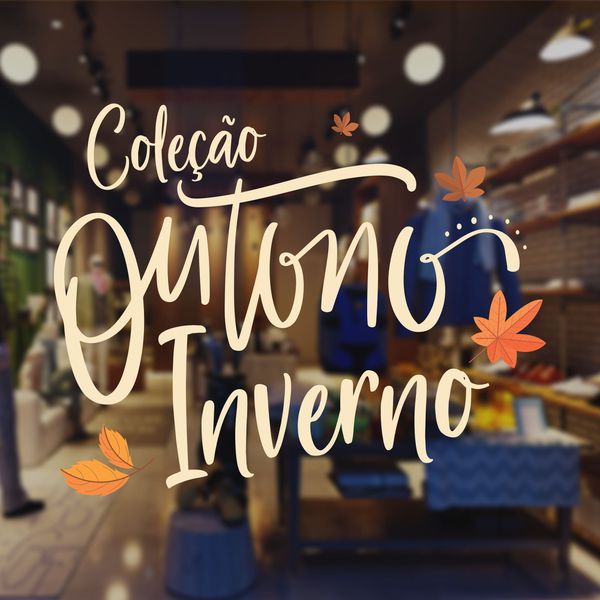 Adesivo Para Vitrine Coleção Outono Inverno - adv-... - KRadesivos 