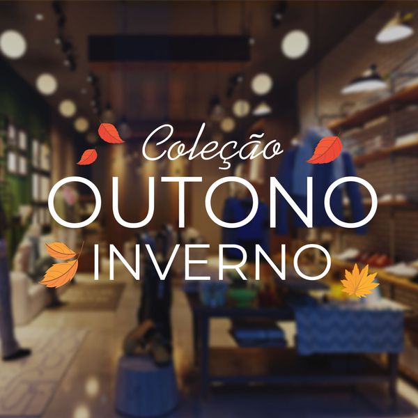 Adesivo Para Vitrine Coleção Outono Inverno - adv-... - KRadesivos 