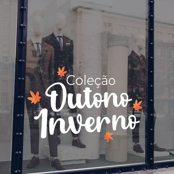 Adesivo Para Vitrine Coleção Outono Inverno - adv-... - KRadesivos 