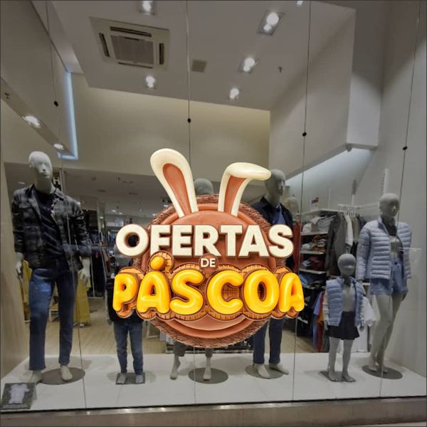 Adesivo Vitrine Ofertas de Páscoa - AODP - KRadesivos 
