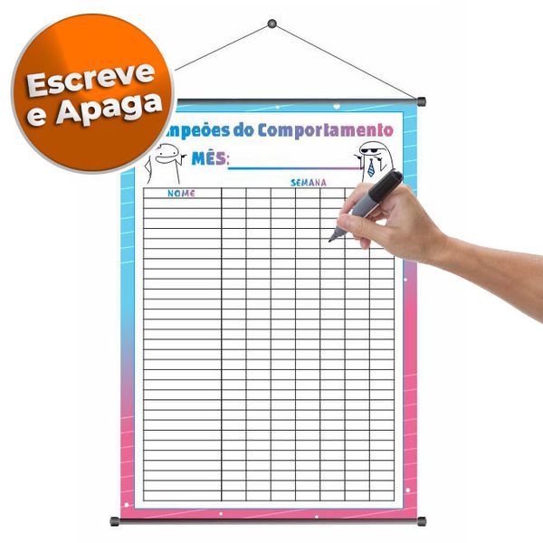 Banner Pedagógico Campeões do Comportamento (Escre... - KRadesivos 