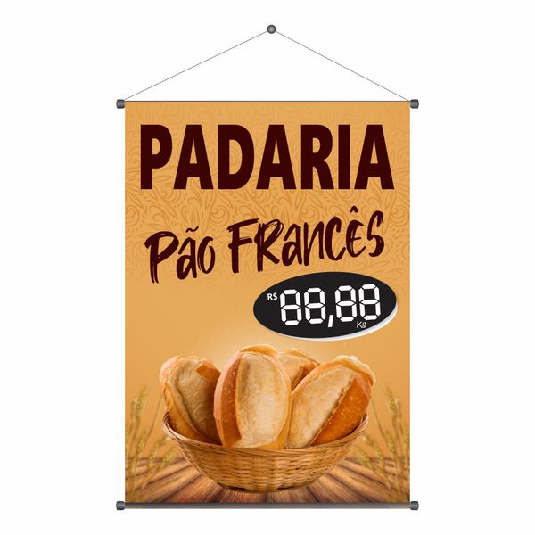 Banner Padaria Pão Francês mod.1 - BPP7-01 - KRadesivos 