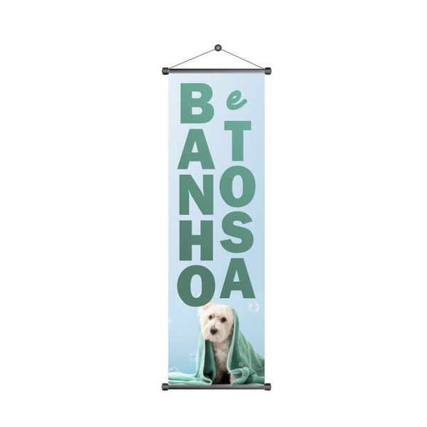 Banner Banho e Tosa mod1 - BP3-03 - KRadesivos 