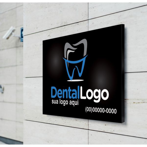 Placa fachada Consultorio Dentista ACM 1.30mtsx75cm
