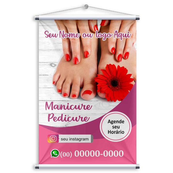 Banner salão manicure pedicure mod.54 - SAL/54 - KRadesivos 