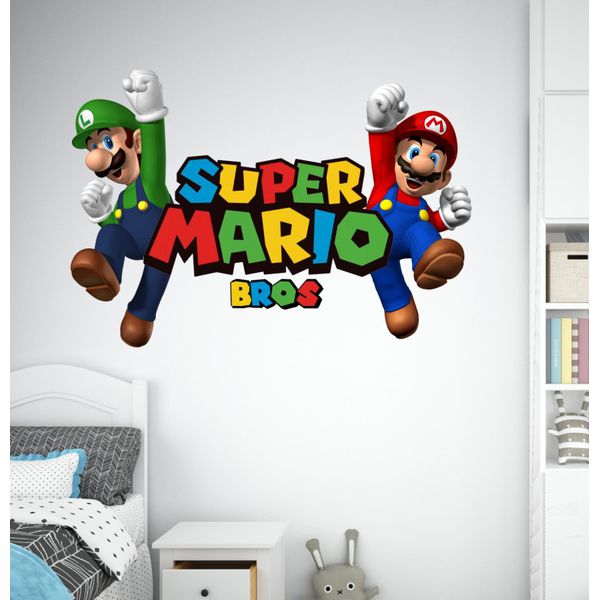 Adesivo Parede Super Mario Luigi - APM05 - KRadesivos 