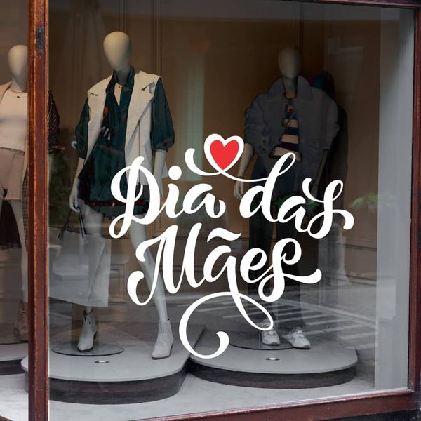 Adesivo Vitrine Dia das Mães - ADM - KRadesivos 