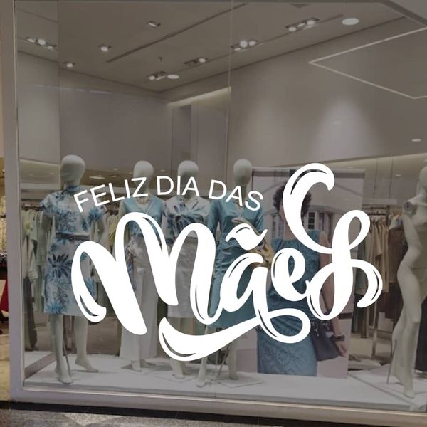 Adesivo Vitrine para Feliz dia das Mães - AVPM - KRadesivos 