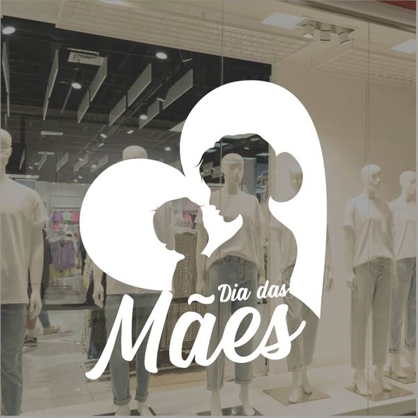 Adesivo Vitrine Dia das Mães - VDMC - KRadesivos 