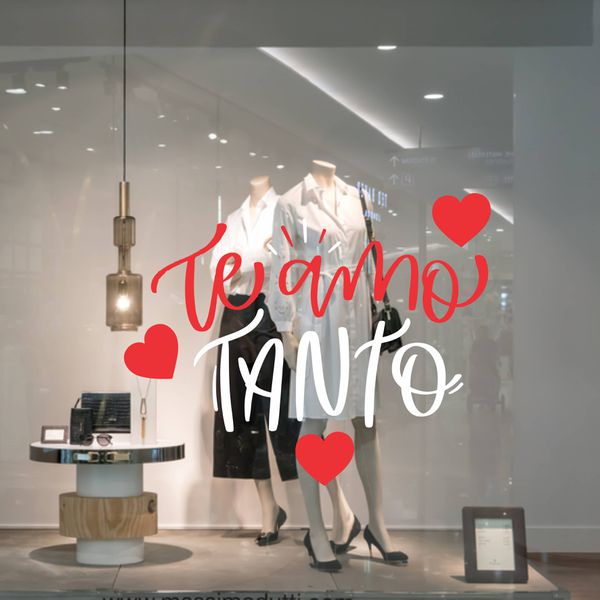 Adesivo de Vitrine Te Amo Tanto Dia dos Namorados ... - KRadesivos 
