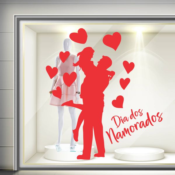 Vitrine Dia dos namorados mod.6 - VDN06 - KRadesivos 