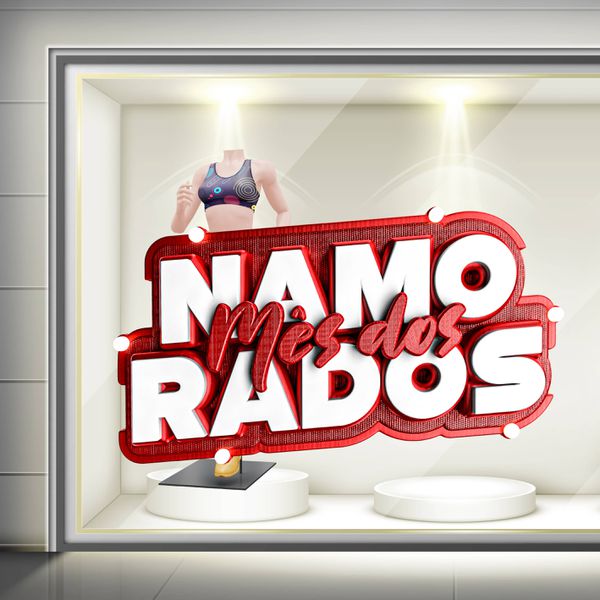 Vitrine Dia dos namorados mod.4 - VDN04 - KRadesivos 