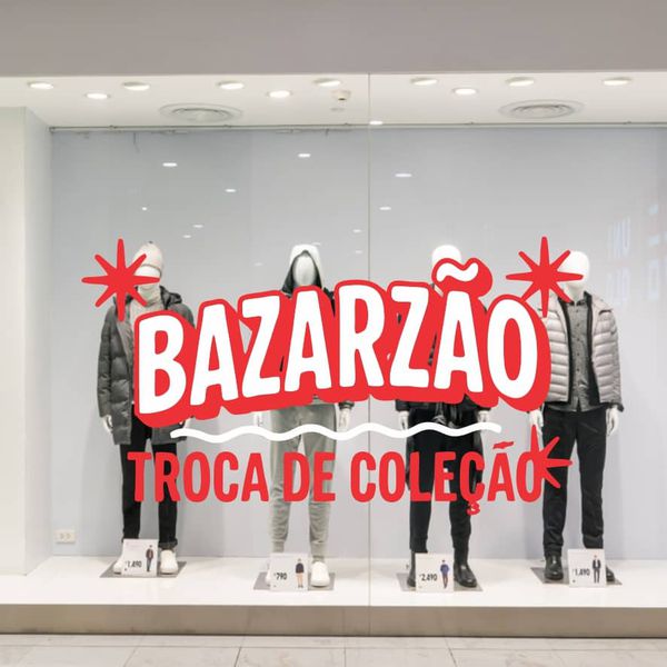 Adesivo Vitrine Bazarzão - Troca de Coleção - AVBC... - KRadesivos 