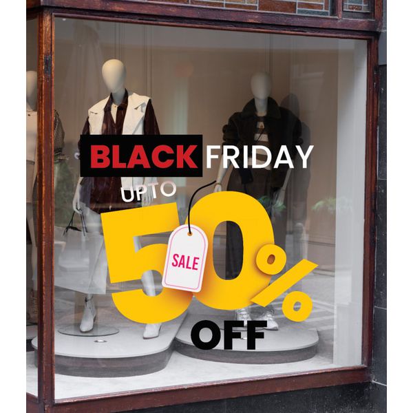Adesivo Para Vitrine Black Friday mod3 - ABF03 - KRadesivos 