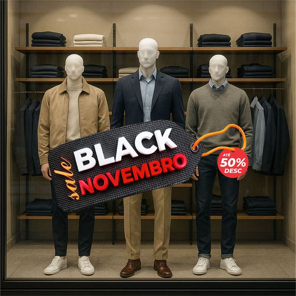 Adesivo para Vitrine Black Novembro Etiqueta - 078... - KRadesivos 