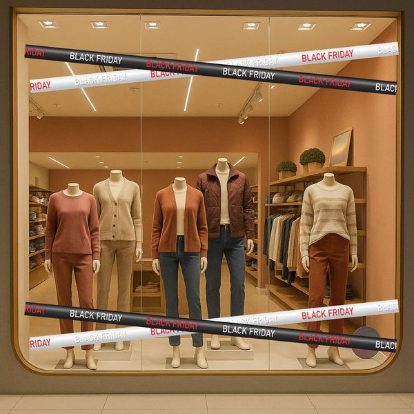 Adesivo para Vitrine Black Friday Faixas - 0789369... - KRadesivos 