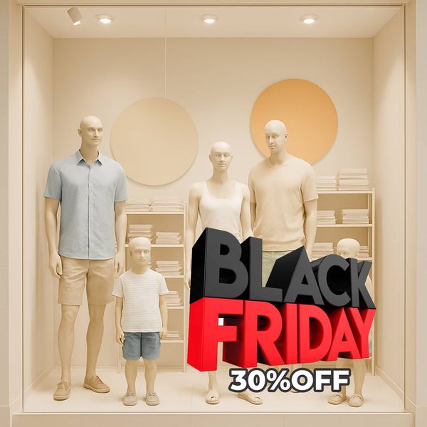 Adesivo para Vitrine 3D Black Friday 30% OFF - 078... - KRadesivos 