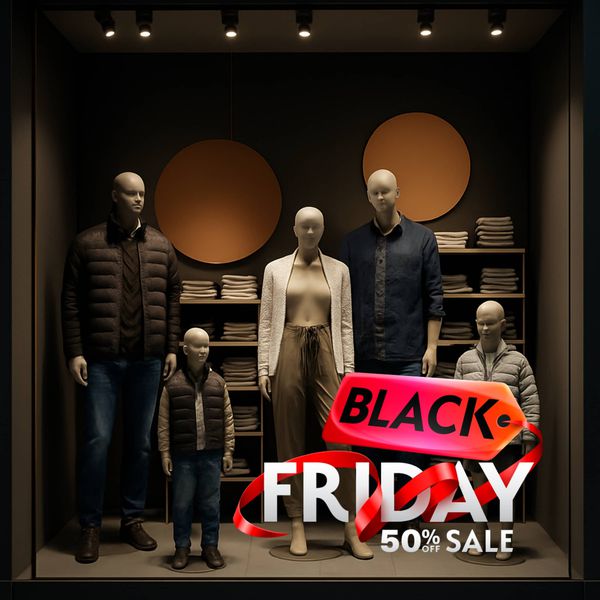Adesivo para Vitrine Black Friday 50% OFF Sale - 0... - KRadesivos 