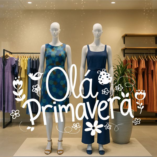 Adesivo para Vitrine Olá Primavera - 0789369762001 - KRadesivos 
