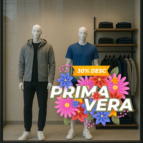 Adesivo para Vitrine Primavera Flores 30% Desconto... - KRadesivos 