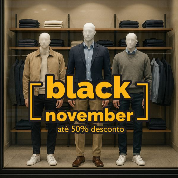 Adesivo para Vitrine Black Novembro 50% Desconto -... - KRadesivos 