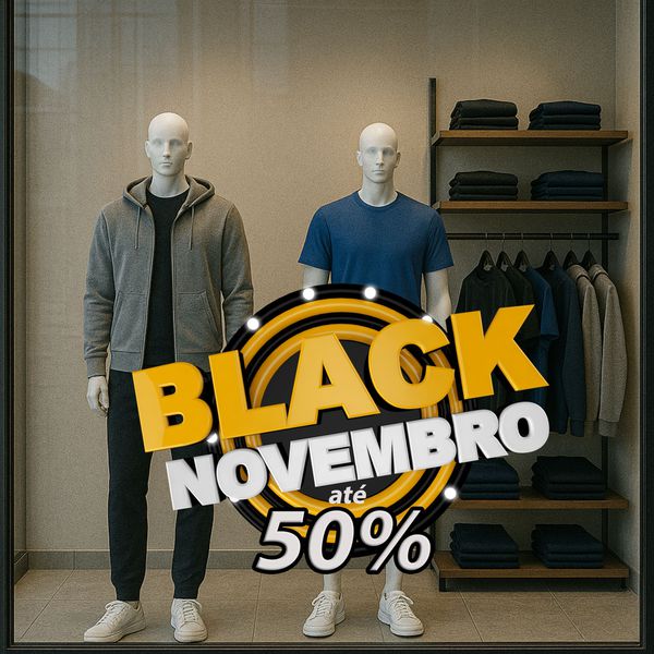 Adesivo para Vitrine Black Novembro Até 50% OFF - ... - KRadesivos 