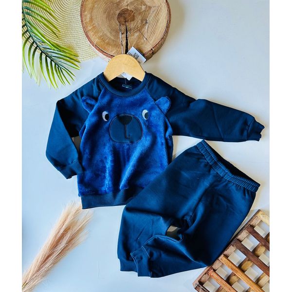 conjunto urso azul marinho