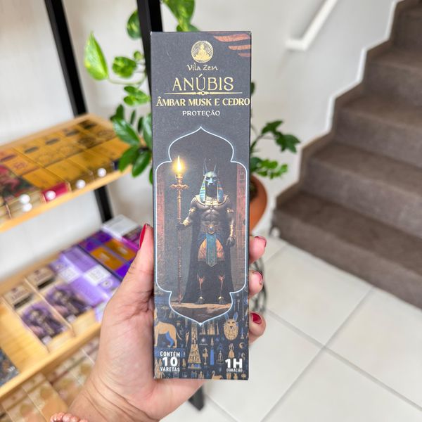 Incenso Vila Zen Anúbis - Âmbar Musk e Cedro / Proteção