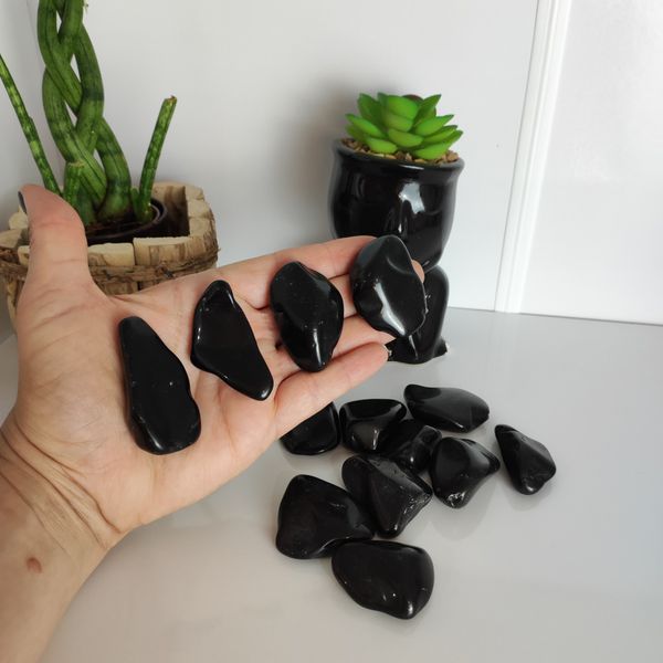 PEDRA ROLADA OBSIDIANA NEGRA - PROTEÇÃO ESPIRITUAL