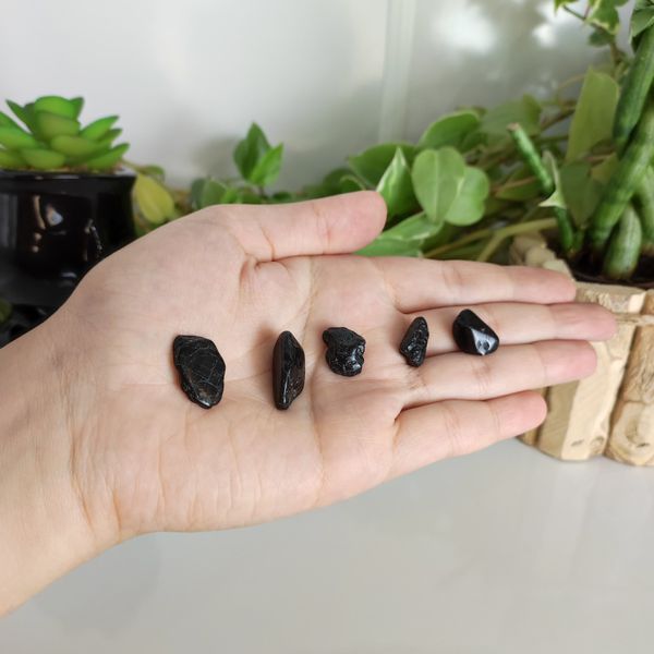 Kit 5 Turmalina Negra para Umbigo - Proteção Energética
