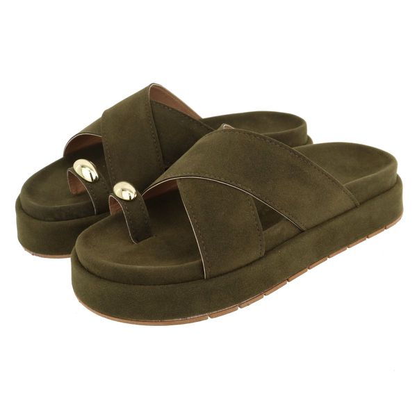 Flatform Anitta Camurça Verde Musgo